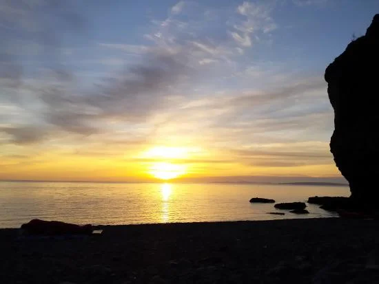 sunrise over sea of cortez mexico beach