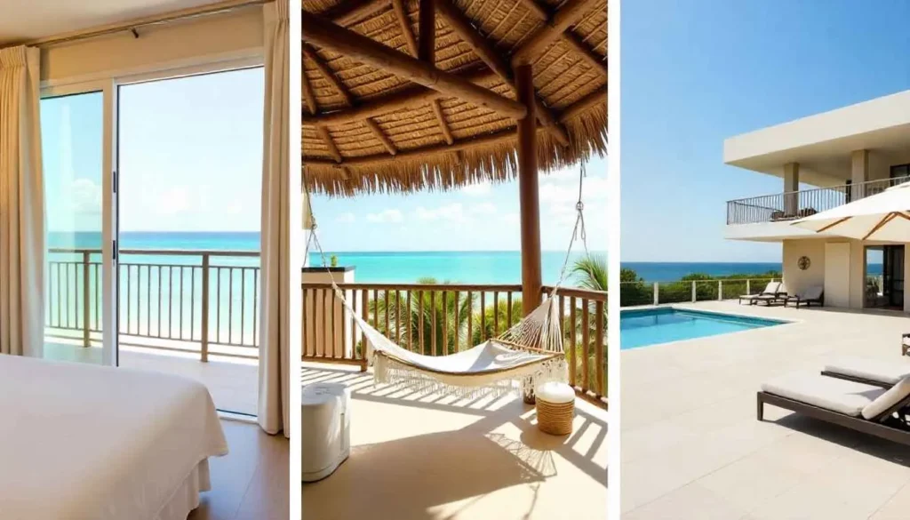 Comparison of different resort styles and atmospheres on Playa Norte, Isla Mujeres.