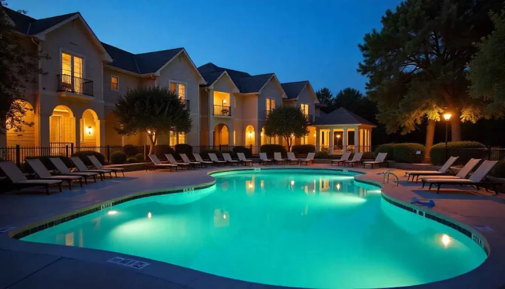 Evening poolside at Oasis at Grace Bay Turks and Caicos