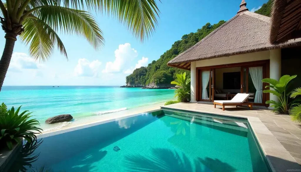 A private pool villa at a luxury beach resort in Ko Phi Phi.