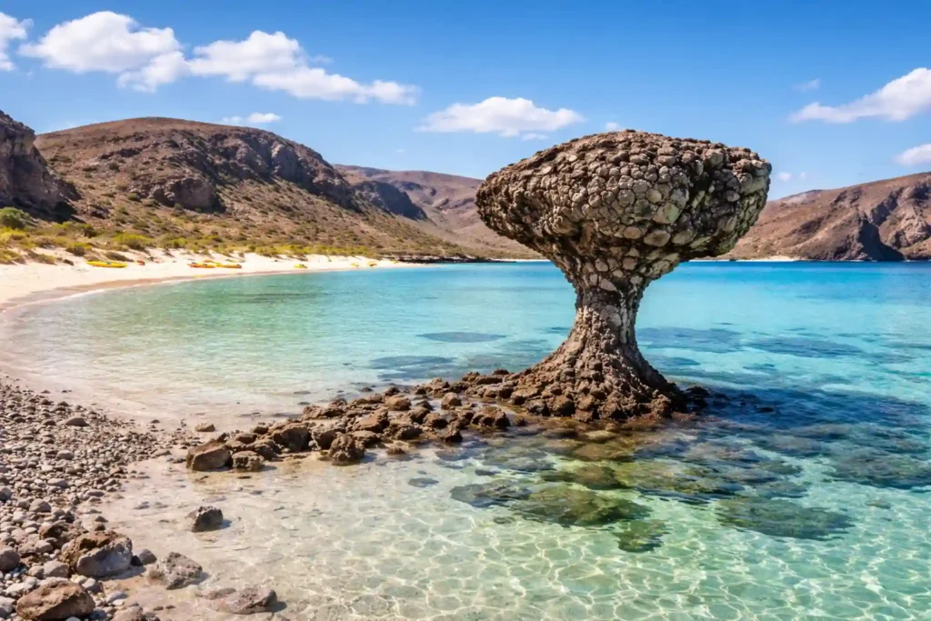 el hongo bahia concepcion rock formation