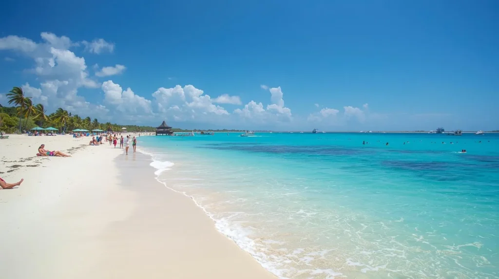 playa balandra spring clear sky turquoise water